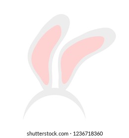 Easter Bunny Ears Mask Hand Draw Stock Vector (Royalty Free) 1236718360 ...