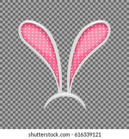 Easter bunny ears mask isolated. Ostern spring bunny ears