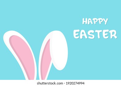 Easter bunny ears mask vector illustration. Rabbit ear spring hat set. Easter Day