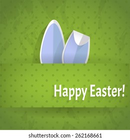 easter bunny ears on a green backgrownd