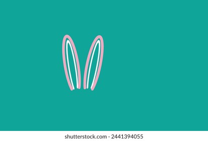  Easter Bunny Ears, rabbit icon vector isolated