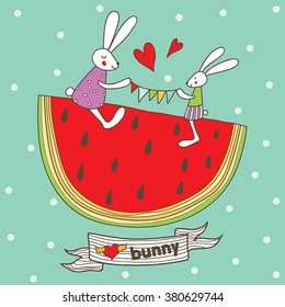 Easter Bunny Ears Vector.