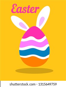 Easter bunny and egg 