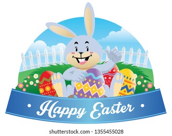 easter bunny with an easter egg