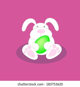 Easter bunny with easter egg
