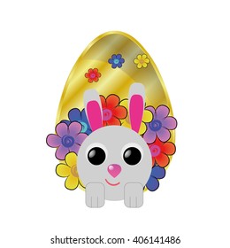 Easter bunny in the egg
