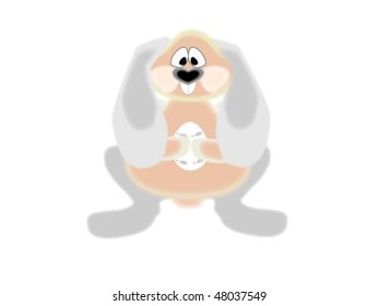 Easter bunny with egg