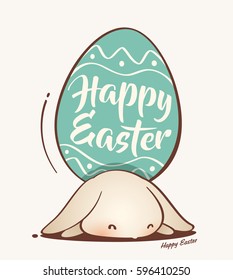 Easter bunny and Easter egg