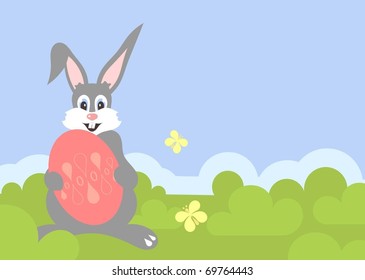 easter bunny with egg