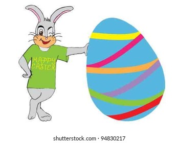 Easter bunny with egg