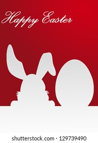 Easter bunny with egg card