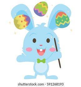 Easter bunny with egg character