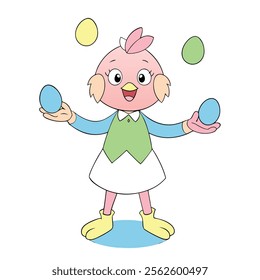Easter Bunny and Egg Clipart  Minimalistic Vector Designs on White Canvas