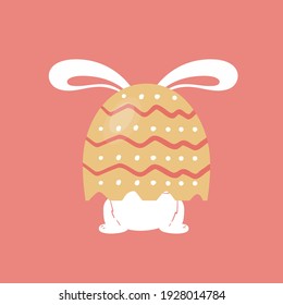 
Easter Bunny with egg Flat Icon
