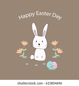 easter bunny egg with flower