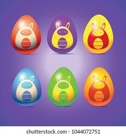 Easter bunny egg graphic