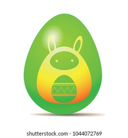 Easter bunny egg graphic