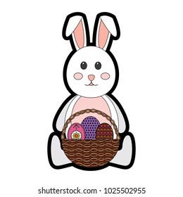 easter bunny with egg icon image 