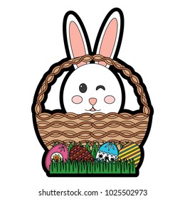 easter bunny with egg icon image 