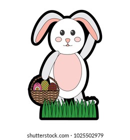 easter bunny with egg icon image 