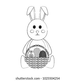 easter bunny with egg icon image 