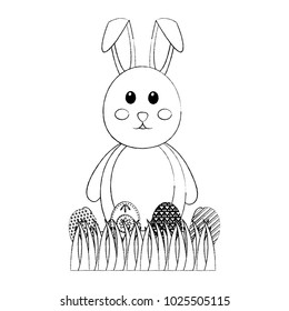 easter bunny with egg icon image 