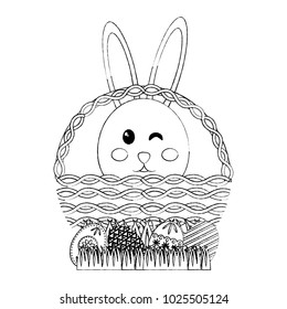 easter bunny with egg icon image 