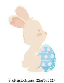 easter bunny egg icon isolated