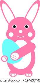 Easter bunny with egg illustration
