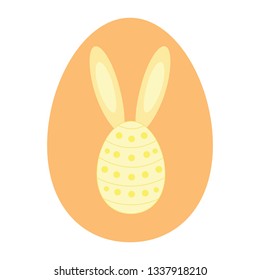 Easter bunny egg logo icon