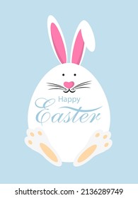 Easter Bunny Egg, vector art illustration.