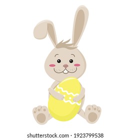 Easter bunny with easter egg. Vector illustration eps10