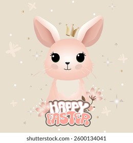 easter bunny with easter eggs