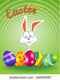 Easter Bunny with eggs