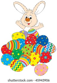 Easter Bunny and Easter eggs