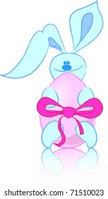 Easter bunny with Easter eggs