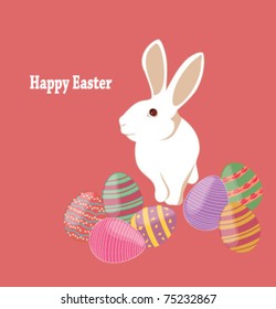 easter bunny with eggs