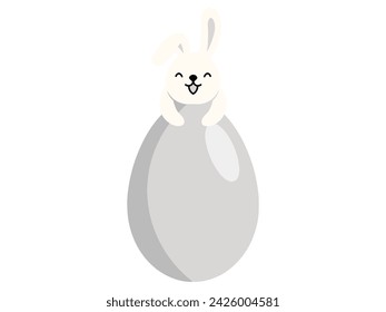 Easter bunny eggs background Illustration