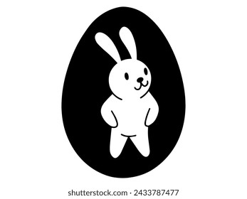 Conejito de Pascua Huevos Line Art