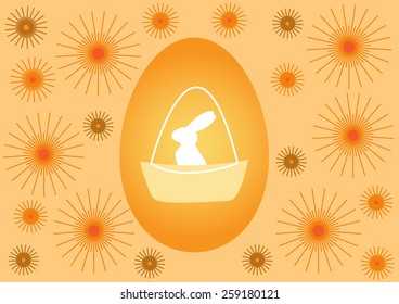 Easter bunny and Easter eggs on fireworks backgrounds,rabbits,symbol 