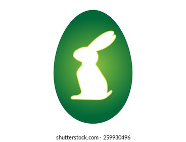 Easter bunny and Easter eggs on white backgrounds,rabbits,symbol 