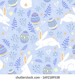 Easter  Bunny and Eggs Pattern Holiday Pattern