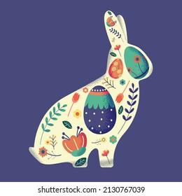 easter bunny eggs religious light church holiday illustration for postcards interior design packages packaging