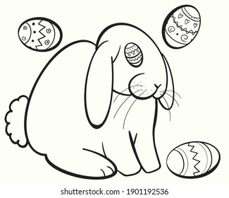 boceto de huevos de pascua