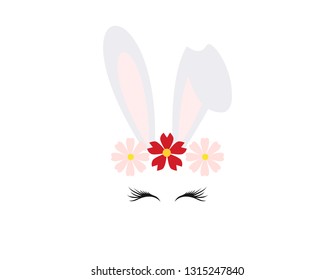 Easter bunny face 