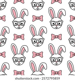 Easter Bunny Face Pattern Design