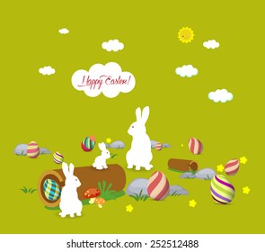 Easter bunny family