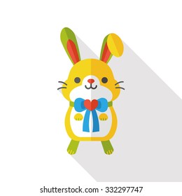 easter bunny flat icon