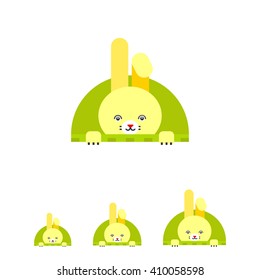 Easter bunny flat icon