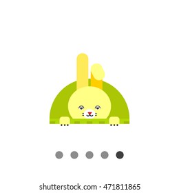 Easter bunny flat icon